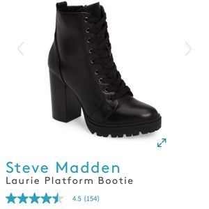 Steve Madden Laurie Bootie Lug Heel 9